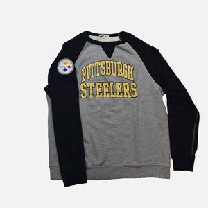 Junk Food Mens NFL Pittsburgh Steelers Football Gray Sweatshirt New
